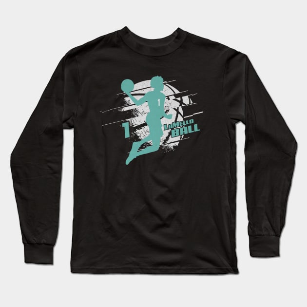 LaMelo Ball Charlotte Silhouette Long Sleeve T-Shirt by danlintonpro